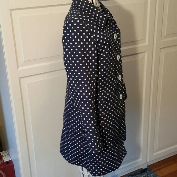 Polka Dot Coat - Navy and White - Picture 4 of 8